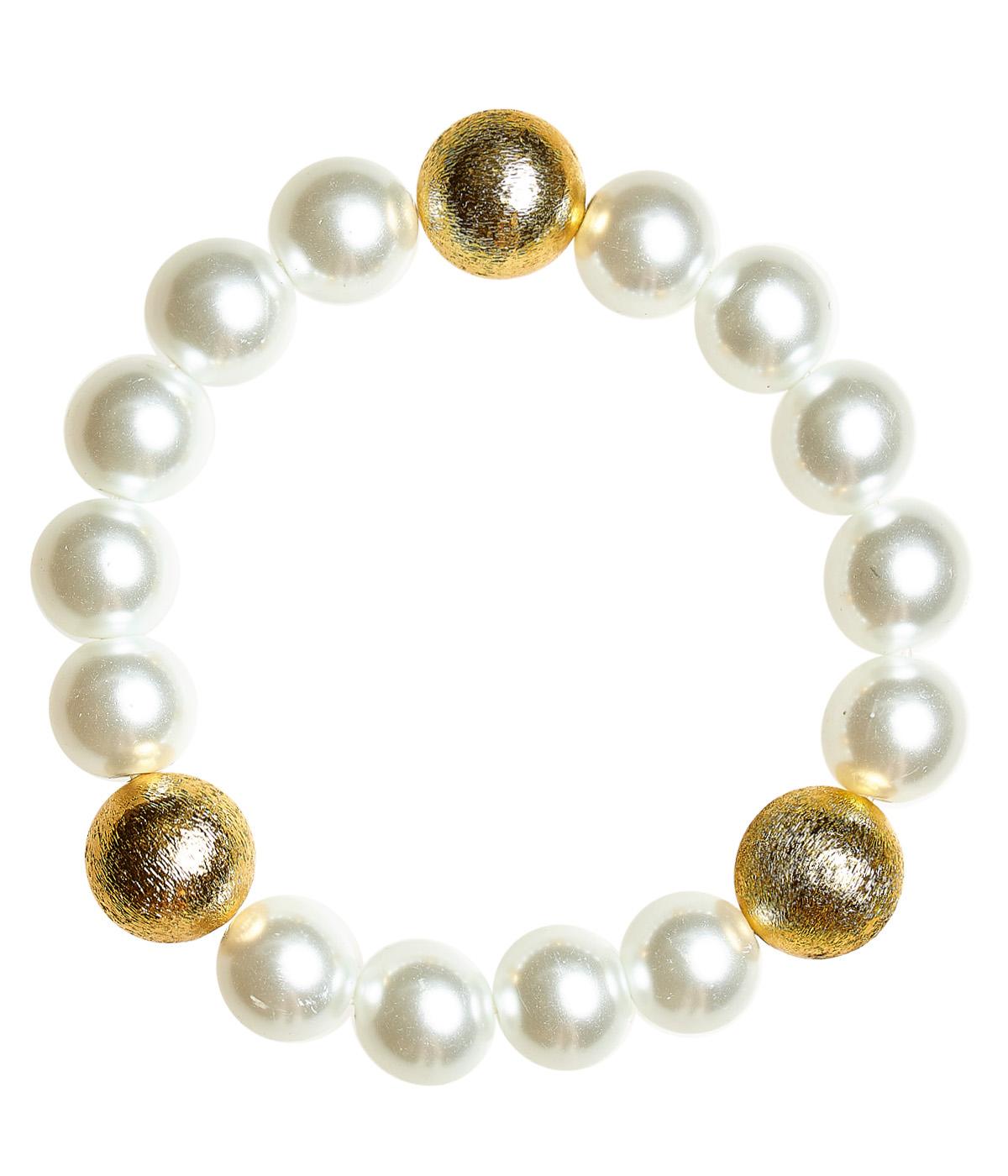 Birdie Bracelet with Gold Beads