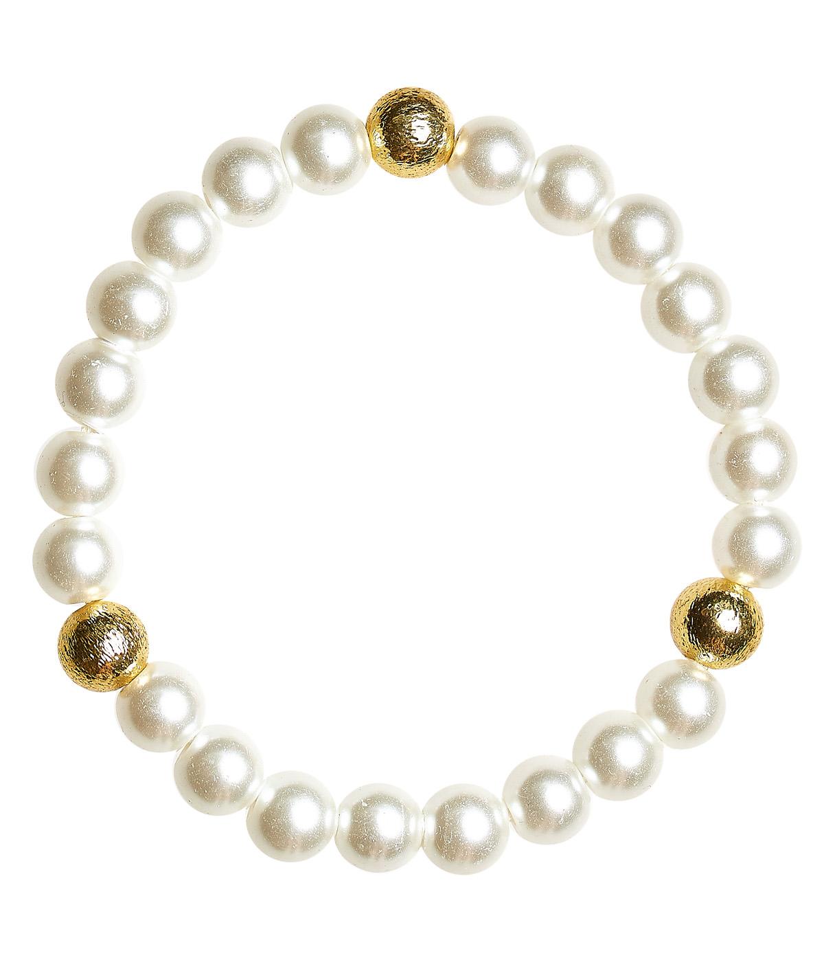 Birdie Bracelet with Gold Beads