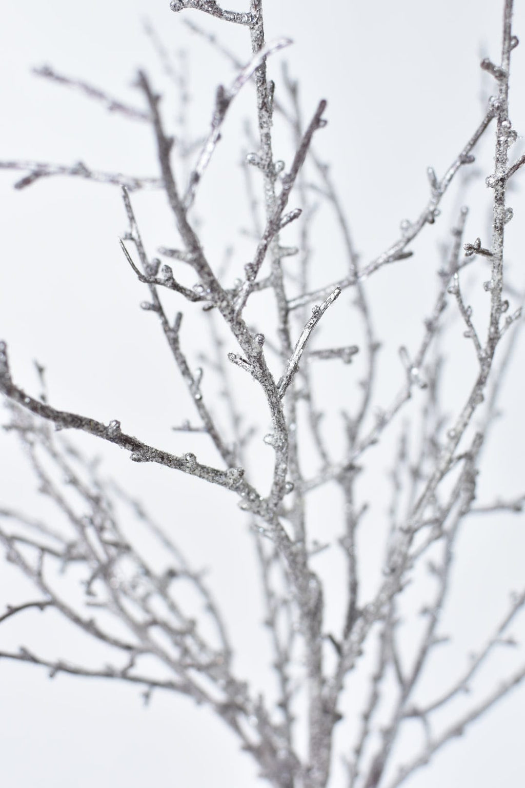 31" Faux Ice Glittered Twig Bundle (3 Stems)