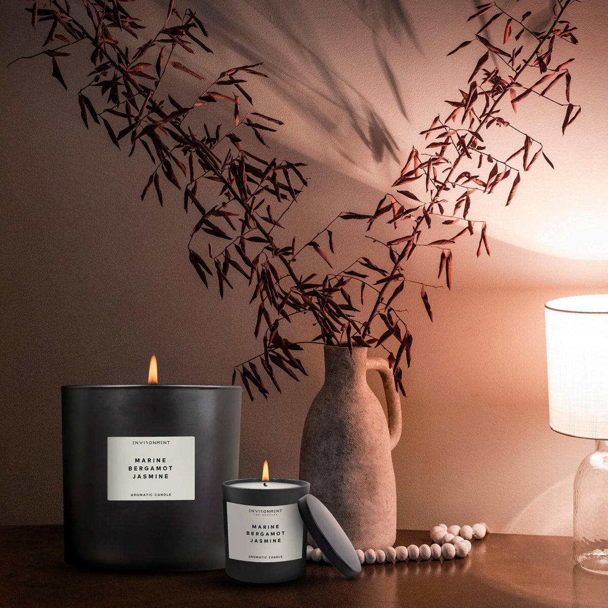 8oz Marine | Bergamot | Jasmine Candle with Lid and Box (Inspired by The Ritz Carlton Hotel®)