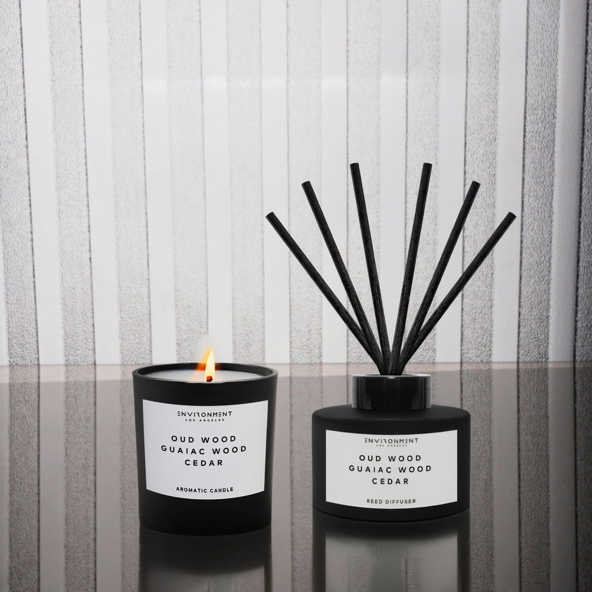 8oz Oud Wood | Guaiac Wood | Cedar Candle with Lid and Box (Inspired by Tom Ford Oud Wood®)