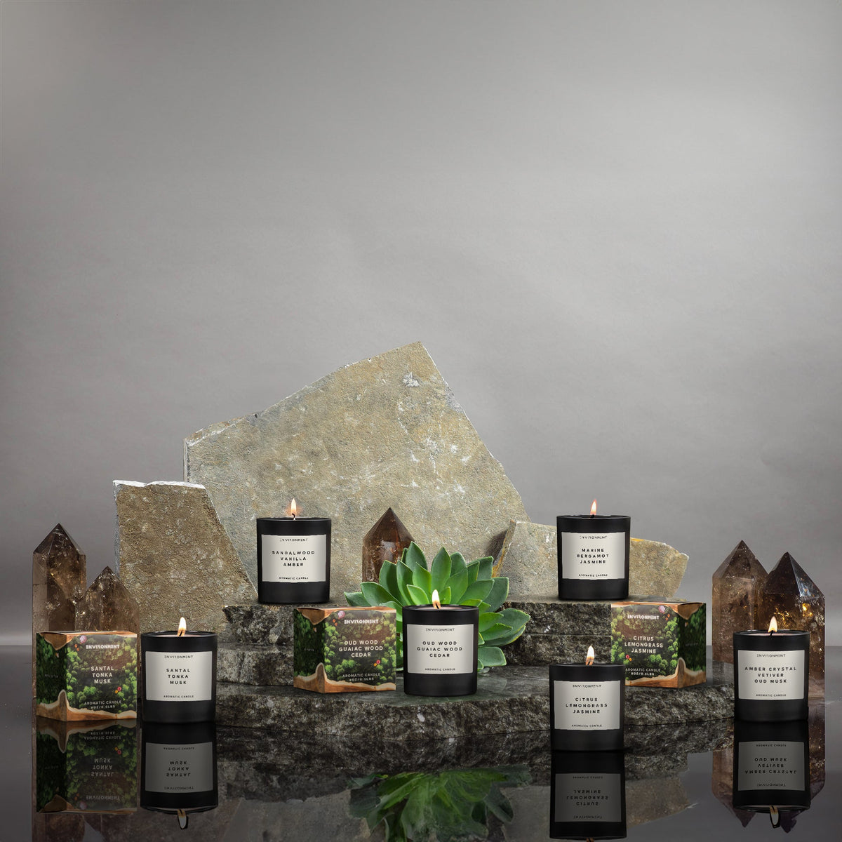 8oz Marine | Bergamot | Jasmine Candle with Lid and Box (Inspired by The Ritz Carlton Hotel®)