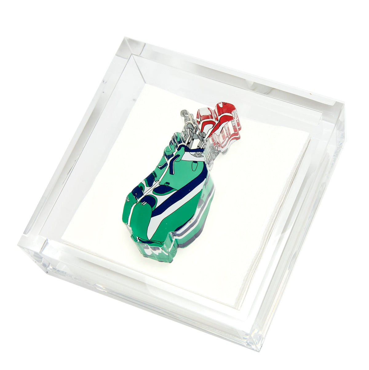 Golf Bag Acrylic Cocktail Napkin Holder