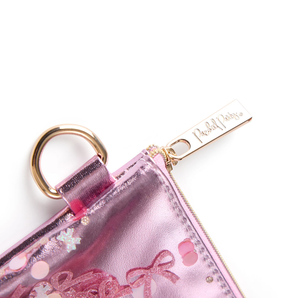 Pink Bow Confetti Everything Pouch