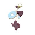 Luxe League Bag Charm Texas Edition - Maroon
