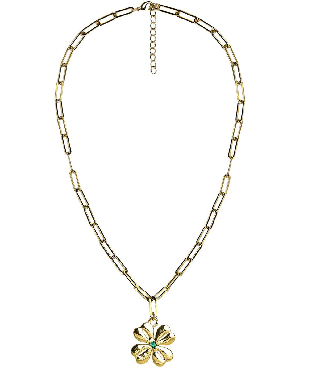Grace Necklace - 18k Plated Paper Clip Chain-Kristin Kennedy Collection
