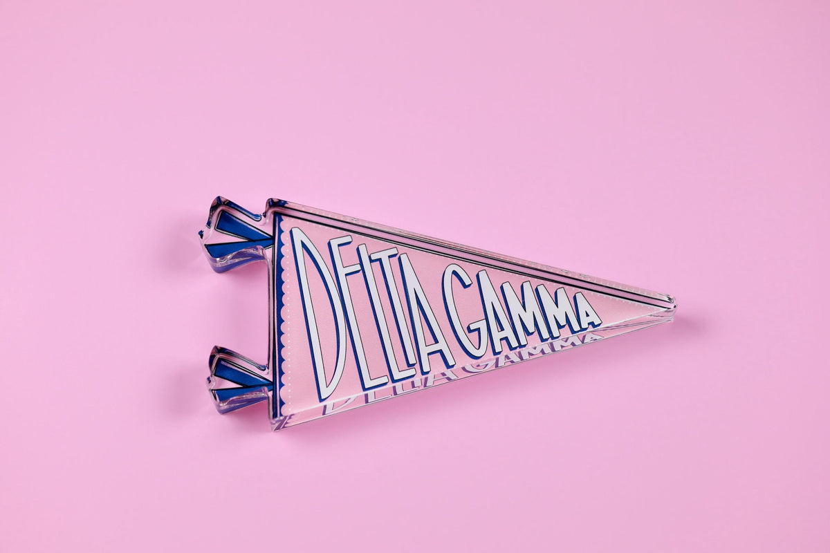Delta Gamma Acrylic Pennant Flag Shelfie
