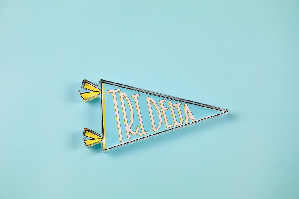 Tri Delta Acrylic Pennant Flag Shelfie