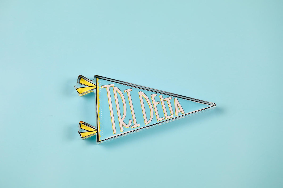 Tri Delta Acrylic Pennant Flag Shelfie