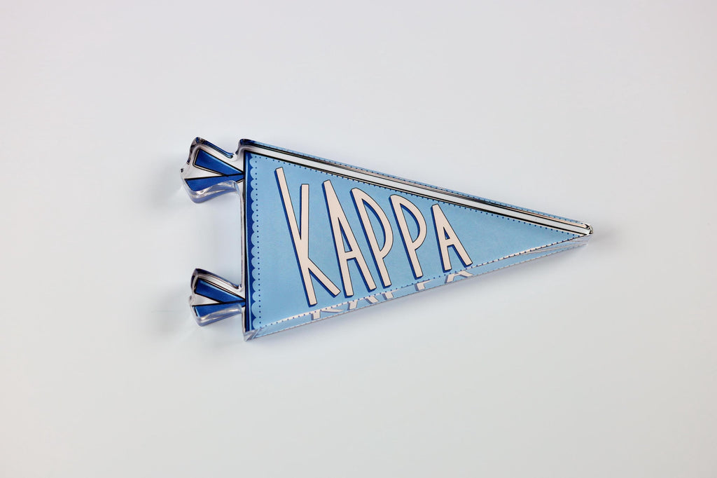Kappa Kappa Gamma Acrylic Pennant Flag Shelfie
