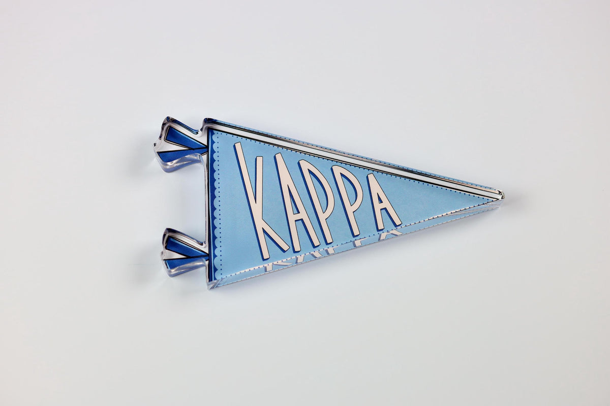 Kappa Kappa Gamma Acrylic Pennant Flag Shelfie