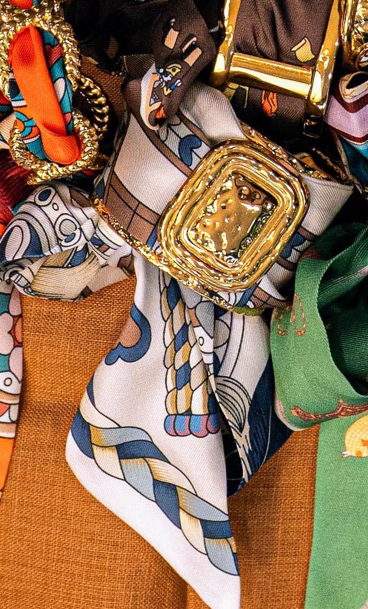 Wide Gold Scarf Cuff - Evie