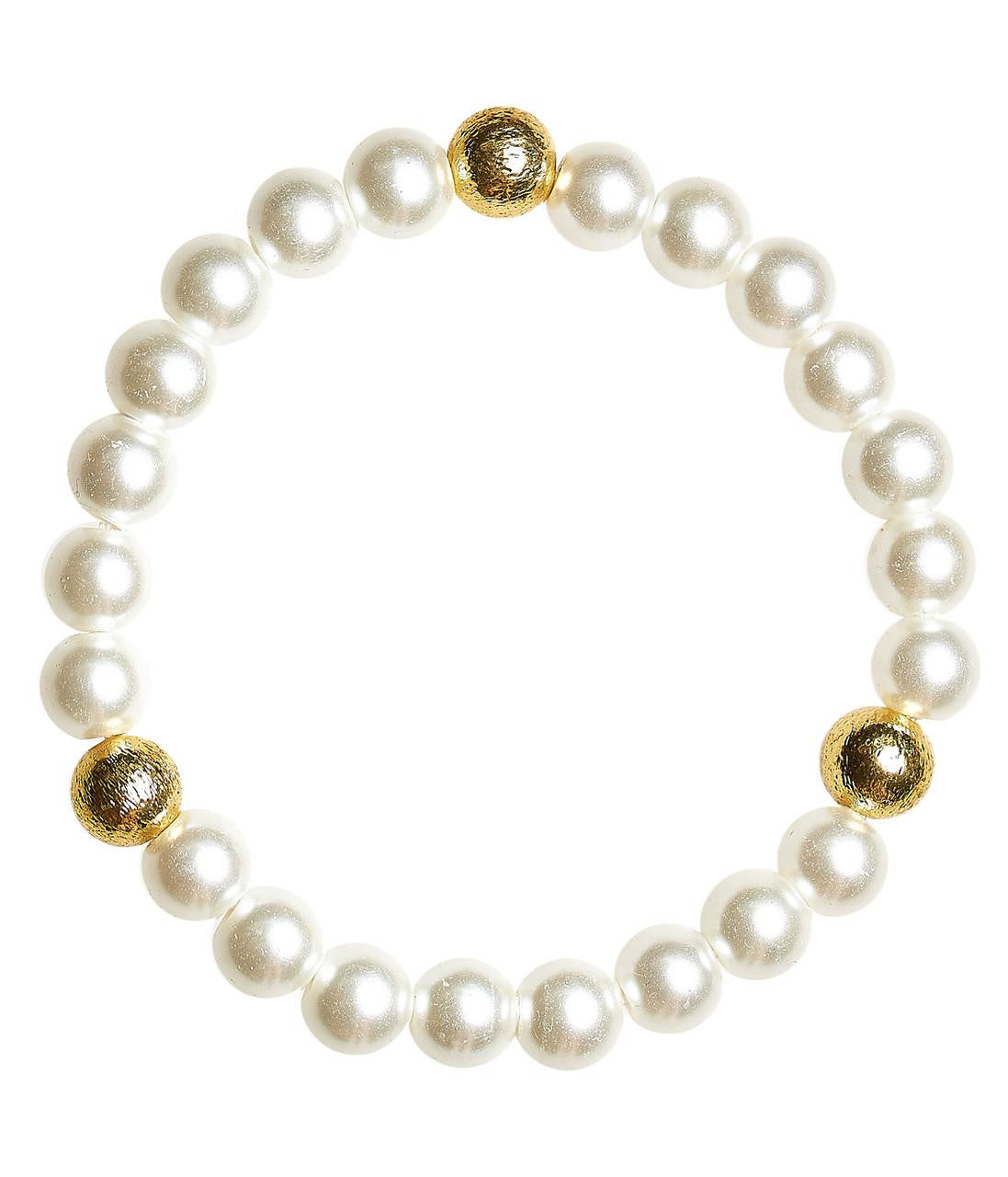 Birdie Bracelet with Gold Beads