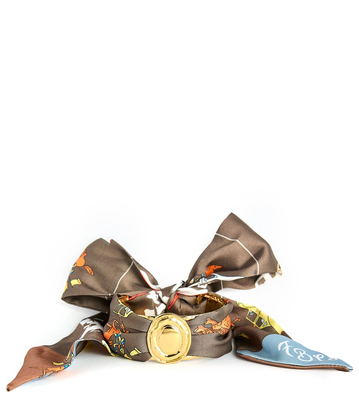 Narrow Gold Scarf Cuff - Penelope