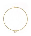 Oval Bezel Collar Necklace- 18k Gold Plated - Belle of the Ball Collection